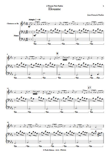 Elouane - Clarinette & Piano - PAULEAT J.F. - app.scorescoreTitle
