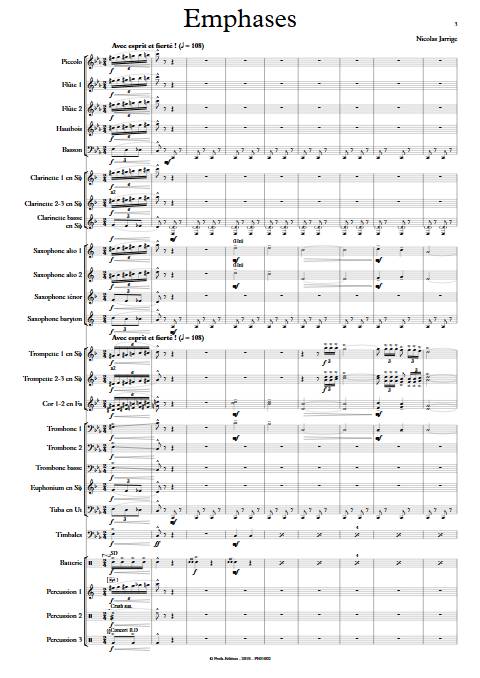 Emphases - Orchestre d'Harmonie - JARRIGE N. - app.scorescoreTitle