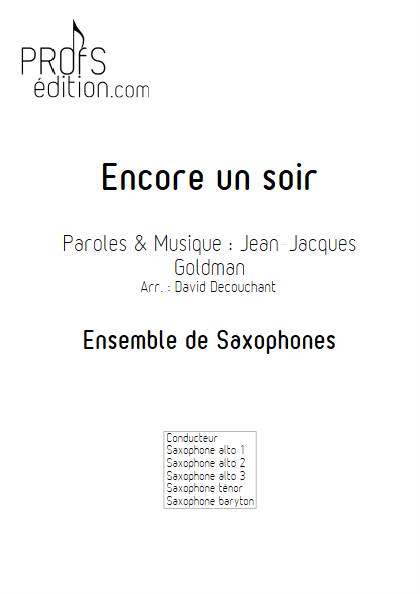Encore un soir - Ensemble de Saxophones - GOLDMAN J. J. - front page