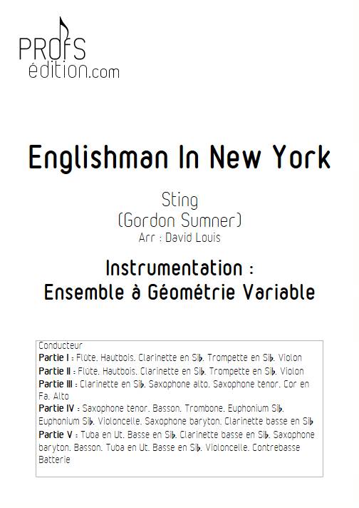 Englishman in New York - Ensemble Variable - STING - front page