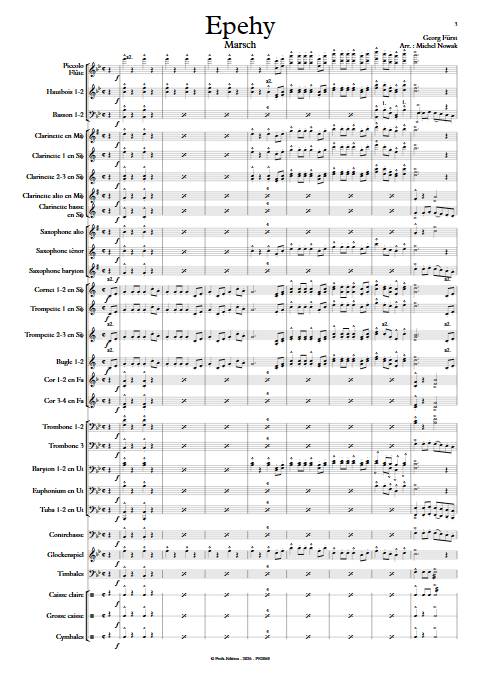 Epehy - Marsch - Orchestre d'harmonie - FURST G. - Score