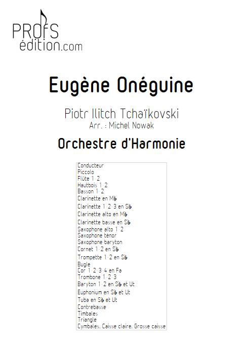 Eugène Onéguine - Orchestre d'harmonie - TCHAIKOVSKY P. I. - front page