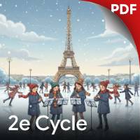 Février - Patinage sous la tour Eiffel - Quatuor de Clarinettes - CURT PITOU L.