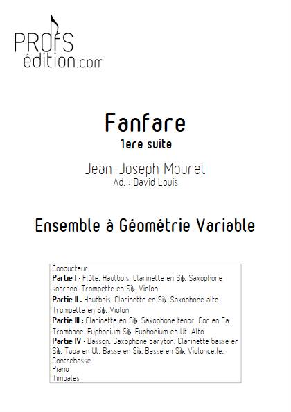 Fanfare 1ere suite - Ensemble Variable - MOURET J. J. - front page