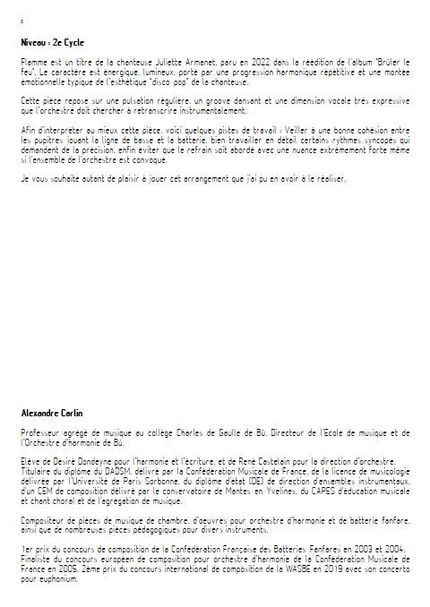 Flamme - Orchestre d'harmonie - ARMANET J. - Educationnal sheet