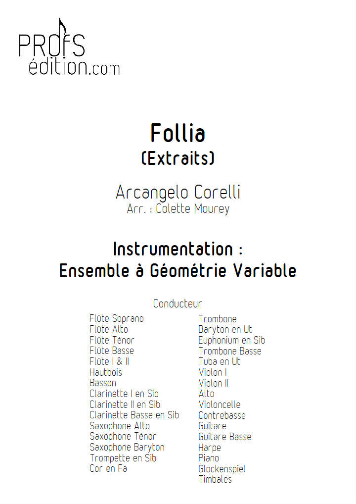 La Follia - Ensemble à Géométrie Variable - CORELLI A. - front page