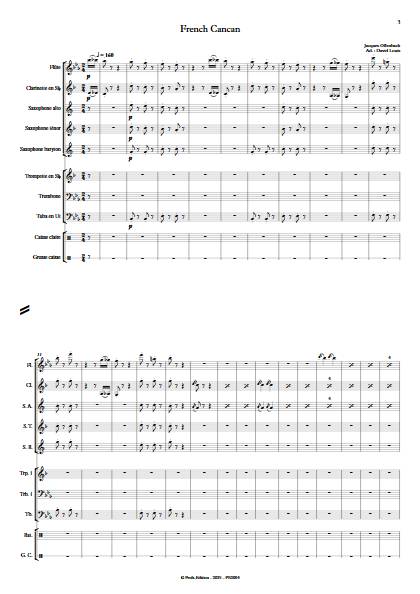French-Cancan - Fanfare - OFFENBACH J. - Score