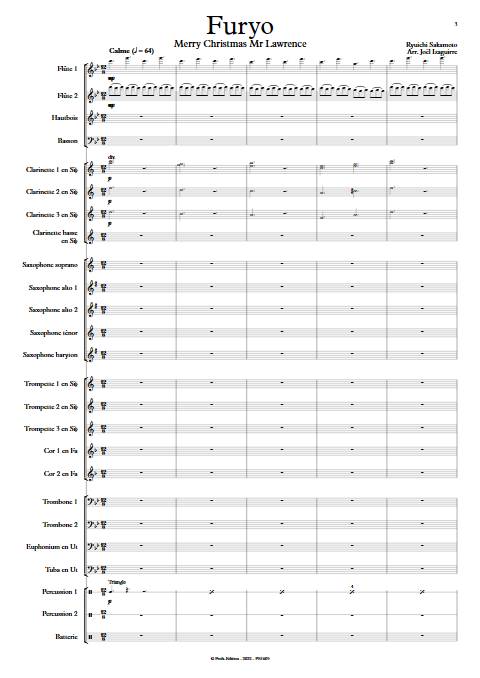 Furyo - Orchestre d'Harmonie - SAKAMOTO R. - app.scorescoreTitle