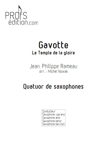 Gavotte (Le Temple de la gloire) - Quatuor de Saxophones - RAMEAU J.P. - front page