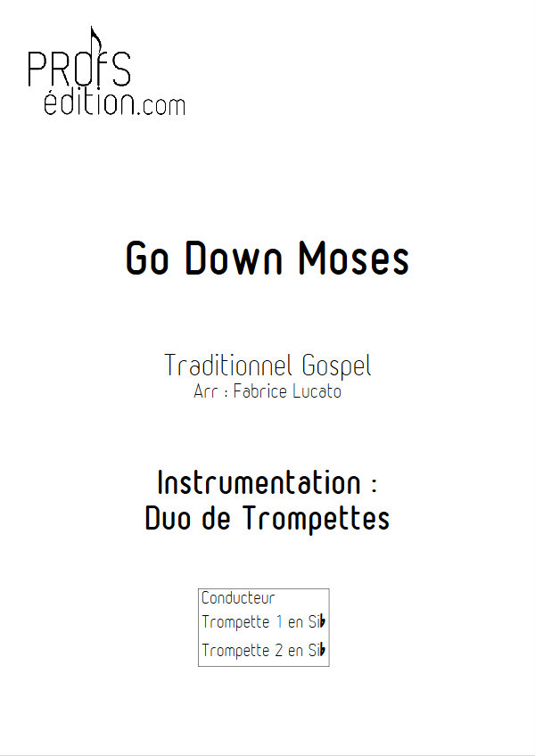 Go Down Moses - Duo de Trompettes - TRADITIONNEL GOSPEL - front page
