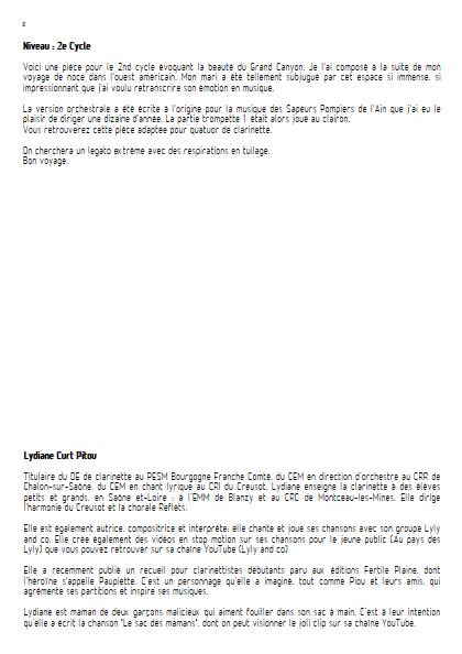 Grand Canyon - Orchestre d'Harmonie - CURT PITOU L. - Educationnal sheet