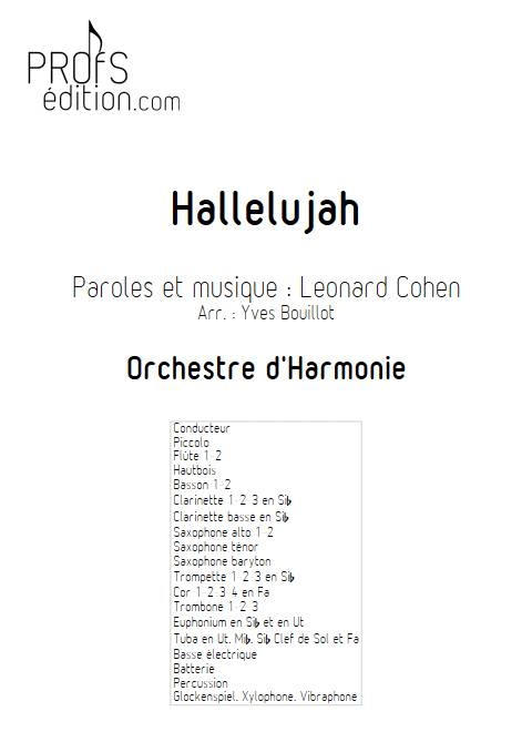 Hallelujah - Orchestre d'harmonie - COHEN L. - front page