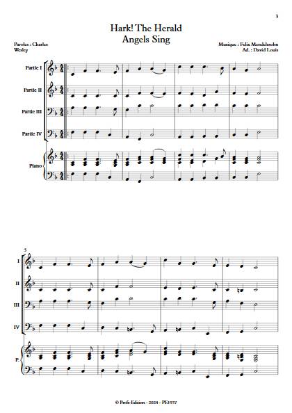 Hark the herald angel sing - Ensemble Variable - MENDELSSOHN F. - app.scorescoreTitle