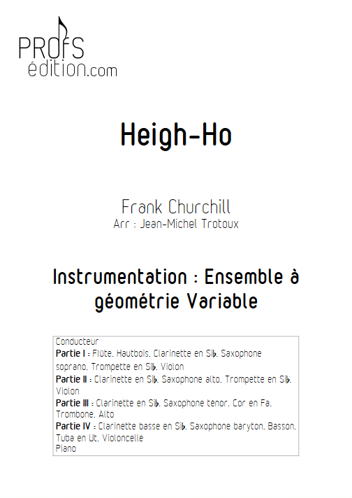 Heigh ho - Ensemble à Géométrie Variable - CHURCHILL F. - front page