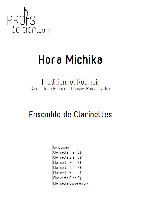 Hora Michika - Ensemble de Clarinettes - TRADITIONNEL ROUMAIN - front page