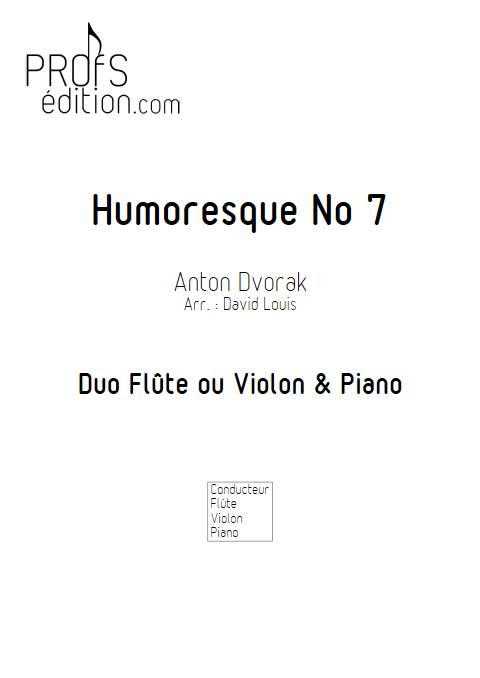 Humoresque No 7 - Flûte ou Violon & Piano - DVORAK A. - front page