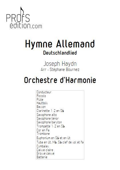 Hymne Allemand - Orchestre d'Harmonie - HAYDN J. - front page