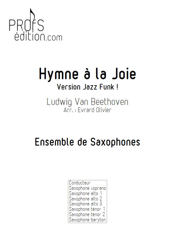 Hymne à la joie jazz funk - Ensemble de Saxophones - BEETHOVEN L. V. - front page