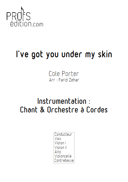 I've got you under my skin - Voix et Orchestre à Cordes - ZEHAR F. - front page