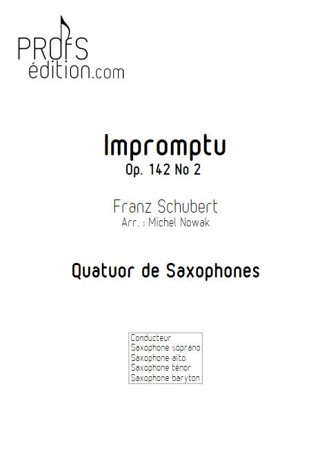 Impromptu op 142 Nr 2 - Quatuor de Saxophones - SCHUBERT F. - front page