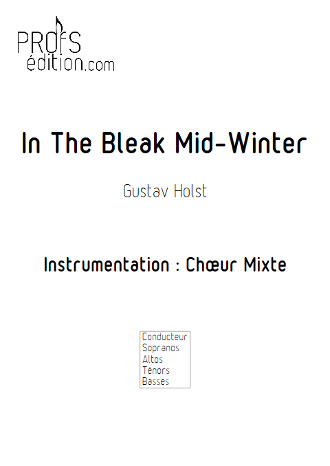 In The Bleak Mid-Winter - Chœur Mixte - HOLST G. - front page