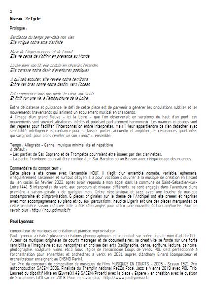 Inaudita Ligeris - Sextuor - LYONNAZ P. - Educationnal sheet