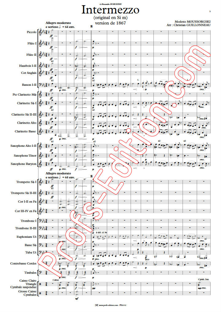 intermezzo in modo classico - Orchestre Harmonie - MOUSSORGSKY M. - app.scorescoreTitle