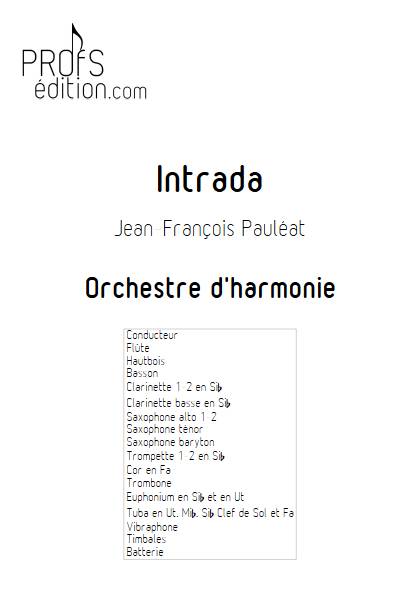 Intrada - Orchestre d'harmonie - PAULEAT J.F. - front page
