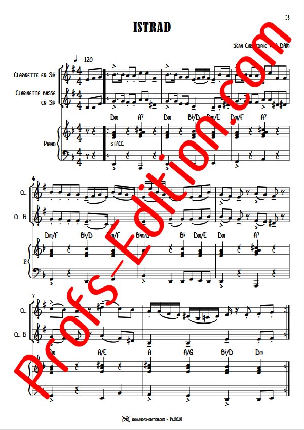Istrad - Trio Clarinettes Piano - VAN DAM J. C. - app.scorescoreTitle