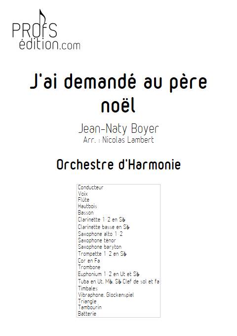 J'ai d'mandé au père noël - Orchestre d'harmonie - BOYER - front page
