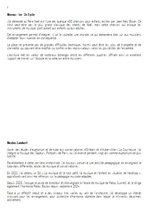 J'ai d'mandé au père noël - Orchestre d'harmonie - BOYER - Educationnal sheet