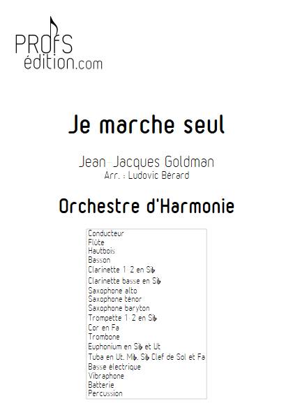 Je marche seul - Orchestre d'Harmonie - GOLDMAN J. J. - front page