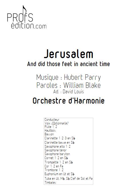 Jerusalem - Orchestre d'Harmonie et chant - PARRY H. - front page
