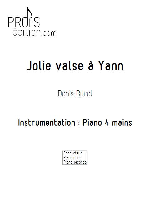 Jolie valse a Yann - Piano 4 mains - BUREL D. - front page