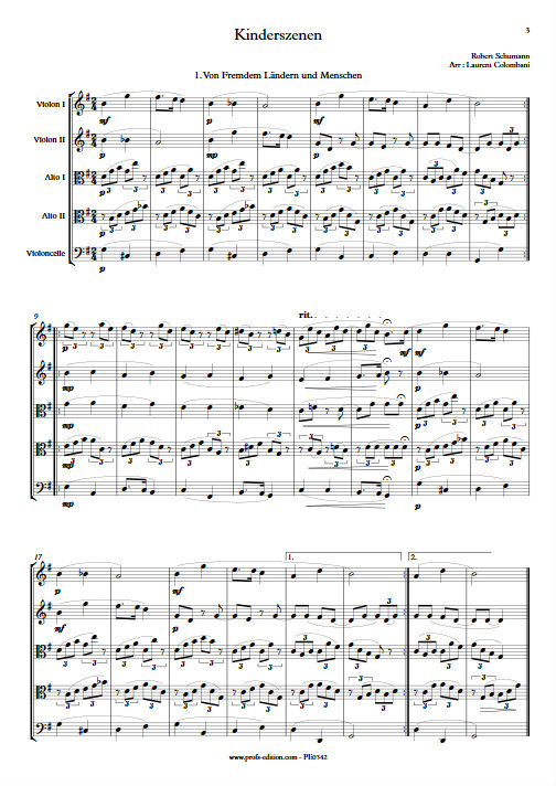 Kinderszenen - Quintette à Cordes - SCHUMANN R. - app.scorescoreTitle