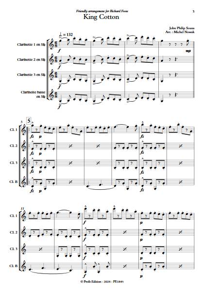 King Cotton - Quatuor de Clarinettes - SOUSA J. P. - app.scorescoreTitle