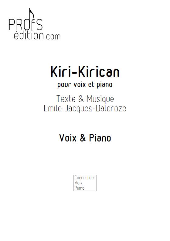 Kiri-Kirican - Piano Voix - DALCROZE E. J. - front page
