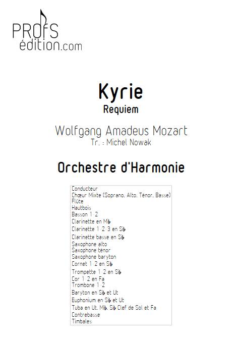 Kyrie - Requiem - Harmonie et chœur - MOZART W. A. - front page