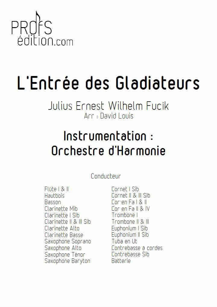 L'entrée des Gladiateurs - Orchestre harmonie - FUCIK J. E. W. - front page