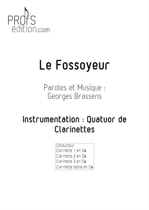 Le Fossoyeur - Quatuor de Clarinettes - BRASSENS G. - front page