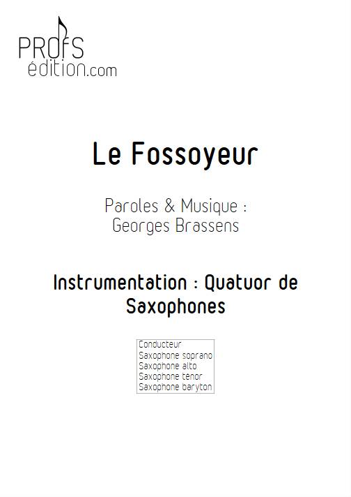 Le Fossoyeur - Quatuor de Saxophones - BRASSENS G. - front page