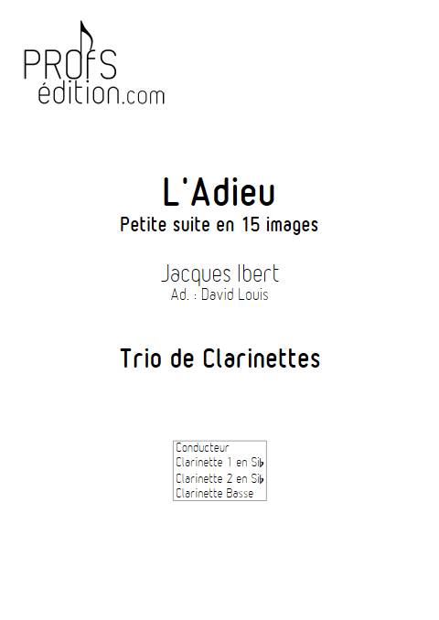 L'Adieu - Trio de Clarinettes - IBERT J. - front page