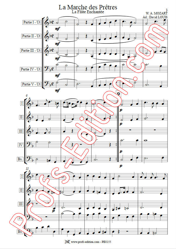 La Marche des Prêtres (La flûte enchantée) - Ensemble Géométrie Variable - MOZART W. A. - app.scorescoreTitle