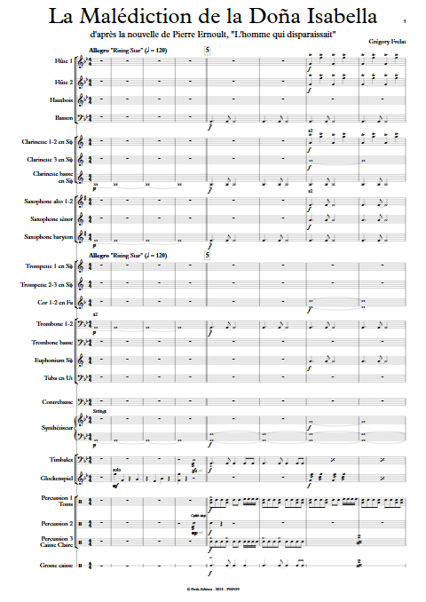 La malédiction de la Dona Isabella - Orchestre d'Harmonie - FRELAT G. - app.scorescoreTitle