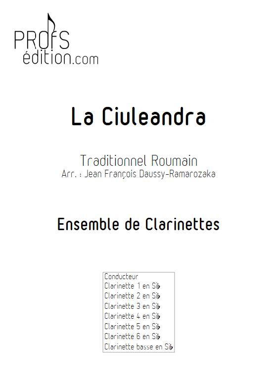 La Ciuleandra - Ensemble de Clarinettes - TRADITIONNEL ROUMAIN - front page