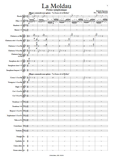 La Moldau - Orchestre d'harmonie - SMETANA B. - app.scorescoreTitle