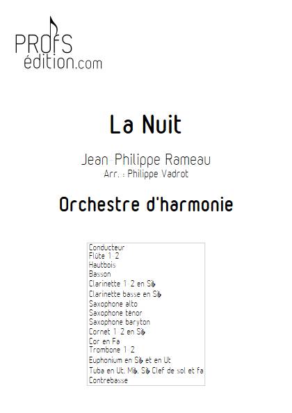 La nuit - Orchestre d'harmonie - RAMEAU J. P. - front page