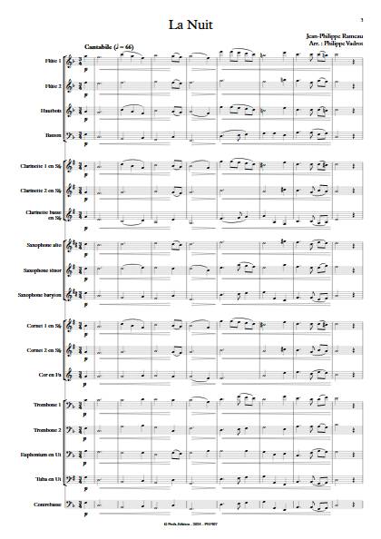 La nuit - Orchestre d'harmonie - RAMEAU J. P. - app.scorescoreTitle