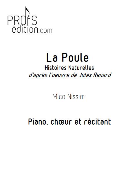 La Poule - Chœur et Piano - NISSIM M. - front page