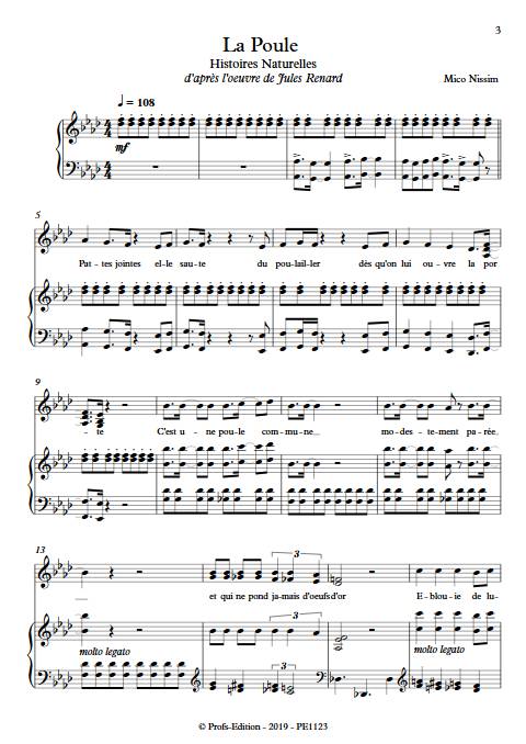La Poule - Chœur et Piano - NISSIM M. - app.scorescoreTitle